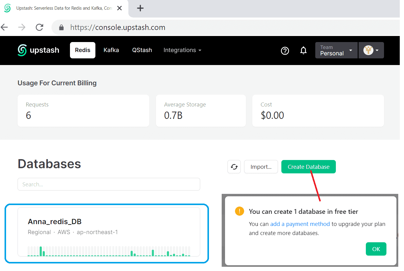 Redis serverless Upstash